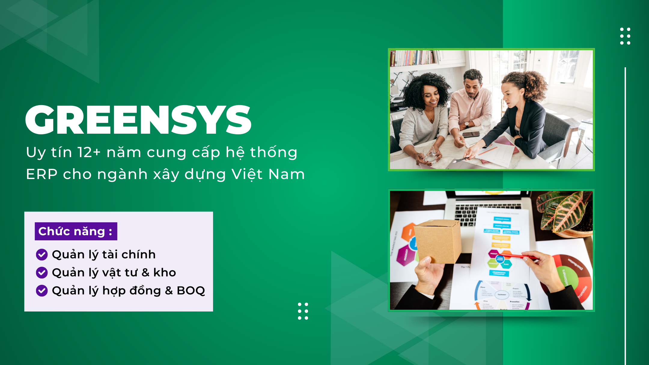 Greensys- Uy tín 12+ năm cung cấp hệ thống ERP cho ngành xây dựng Việt Nam