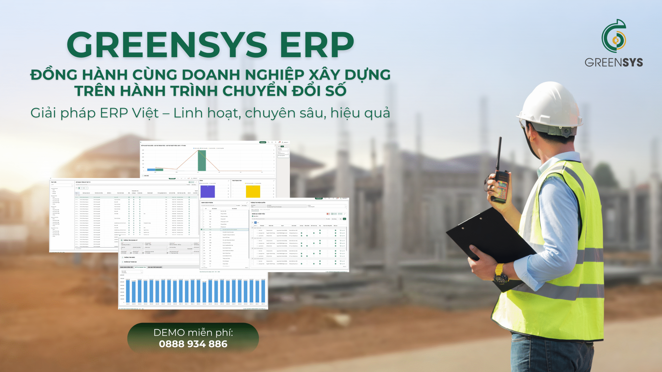 GREENSYS ERP - Đồng hành cùng doanh nghiệp xây dựng trên hành trình chuyển đổi số